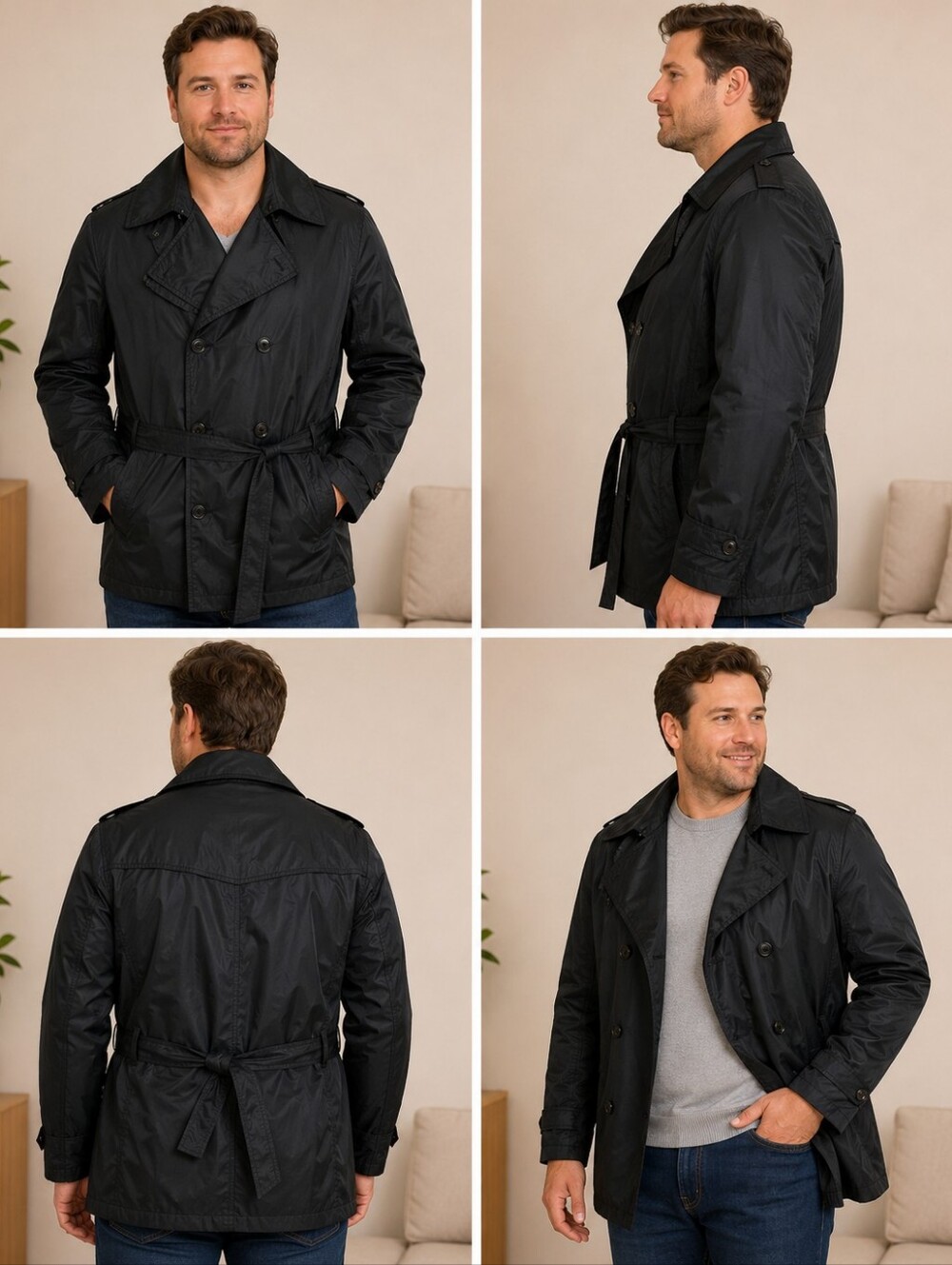 🍈 London Fog XL Black Raincoat